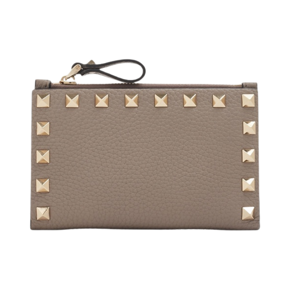 발렌티노 락스터드 그레이니 카프스킨 동전 지갑 & 카드 홀더 도브 그레이(Valentino Rockstud Grainy Calfskin Coin Purse & Card Holder Dove Grey) - 2