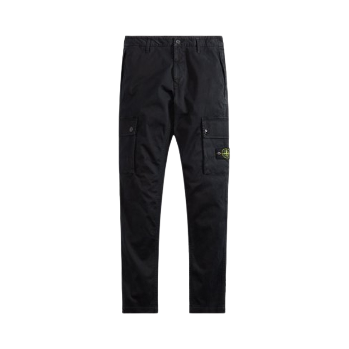 7915303L1-A0129 Stone Island 303L1 Stretch Broken Twill Cotton Garment Dyed Old Effect Cargo Pants Black - 23FW