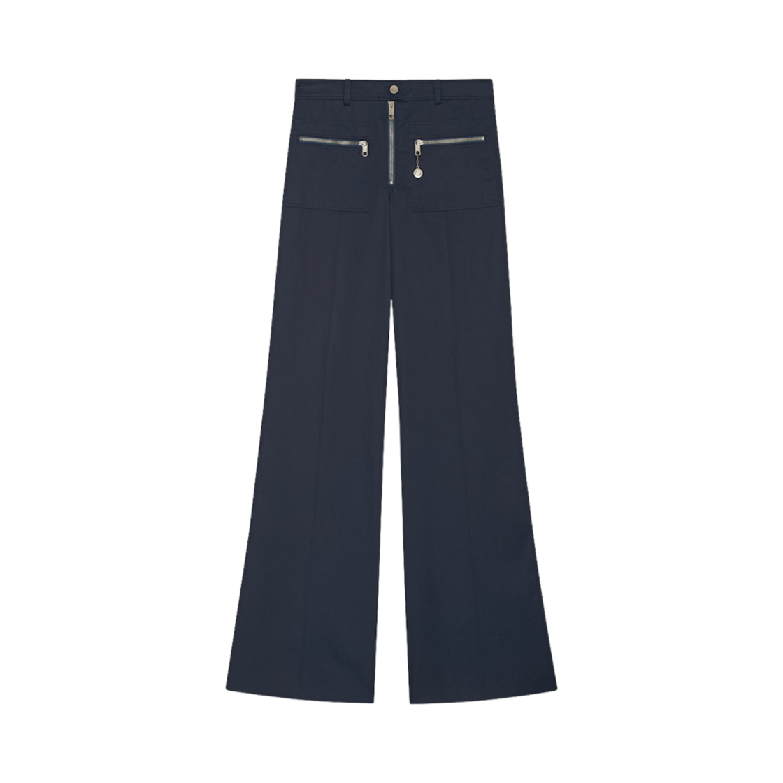 761384-ZAPJZ-4474 (W) Gucci Cotton Gabardine Trousers Dark Blue - 대표 이미지 #1