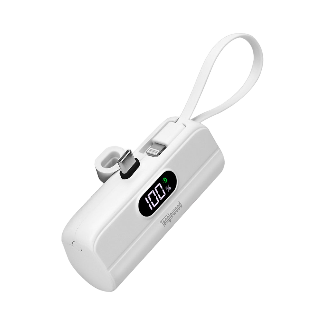 탱글우드 도킹 보조배터리 LED 고속충전 C타입 with 라이트닝 케이블 5,000mAh