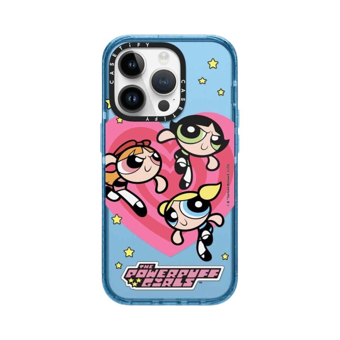 케이스티파이 x 파워퍼프걸 아이폰 하트 임팩트 케이스 반투명 시에라 블루(Casetify x The Powerpuff Girls iPhone Heart Impact Case Sheer Sierra Blue) - 1