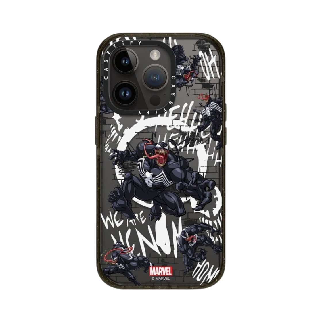 케이스티파이 x 마블 아이폰 베놈 패턴 맥세이프 임팩트 케이스 클리어 블랙(Casetify x Marvel iPhone Venom Pattern Magsafe Impact Case Clear Black) - 3