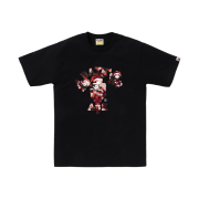 BAPE Map Camo College Milo T-Shirt Black Red