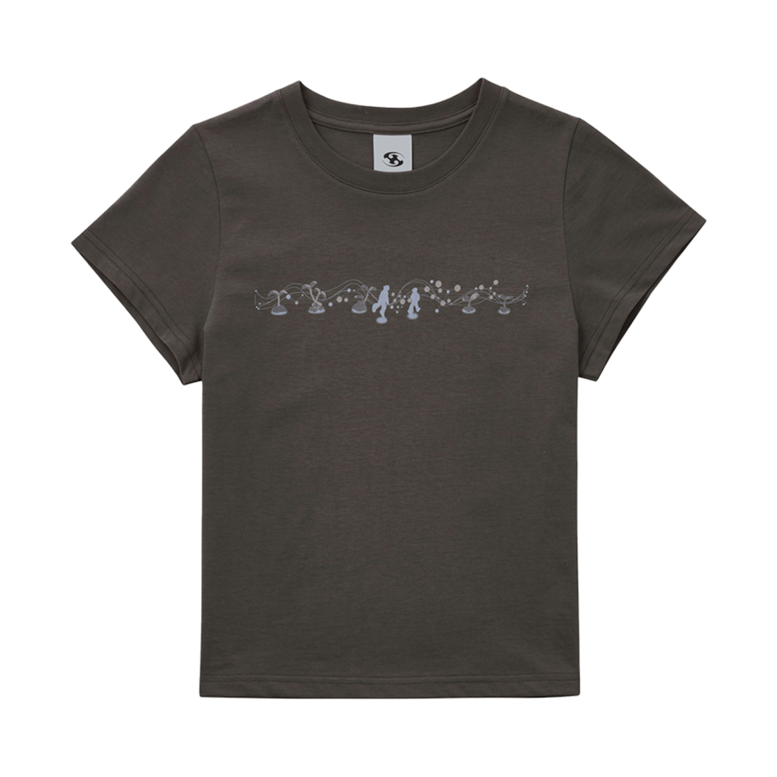 산산기어 우먼 그린 서큘러 티셔츠 브라운