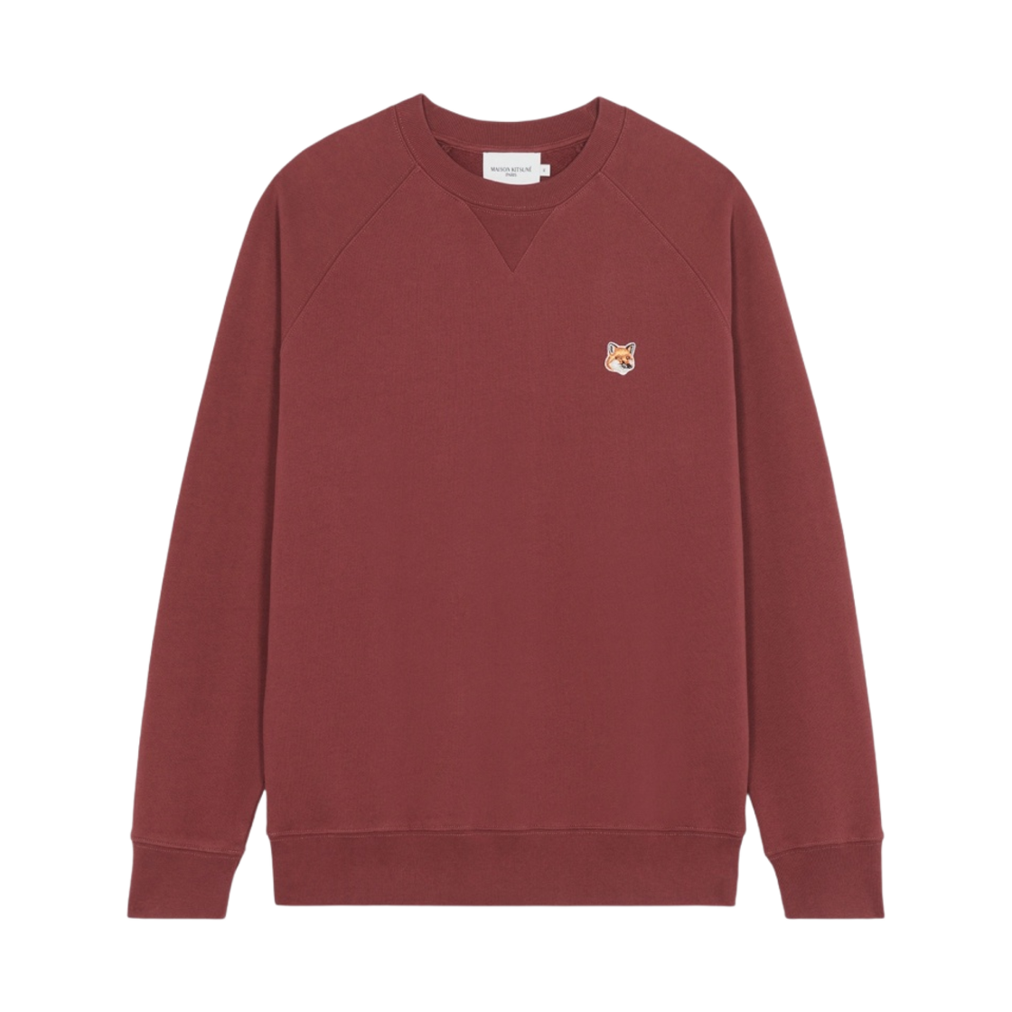 메종 키츠네 폭스 헤드 패치 클래식 스웨트셔츠 와인 리스 멜란지(Maison Kitsune Fox Head Patch Classic Sweatshirt Wine Lees Melange) - 1