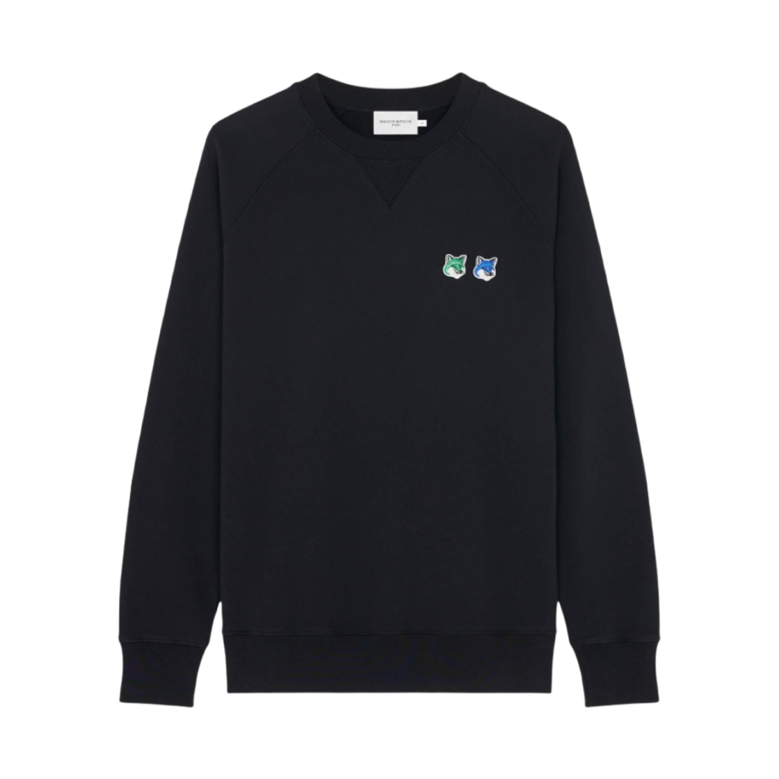 메종 키츠네 더블 모노크롬 폭스 헤드 패치 클래식 스웨트셔츠 블랙(Maison Kitsune Double Monochrome Fox Head Classic Sweatshirt Black)