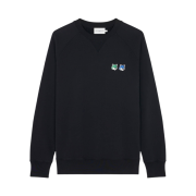 Maison Kitsune Double Monochrome Fox Head Classic Sweatshirt Black