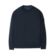 Stone Island 632F3 Ghost Piece Cotton Stretch Fleece Sweatshirt Navy Blue - 22SS