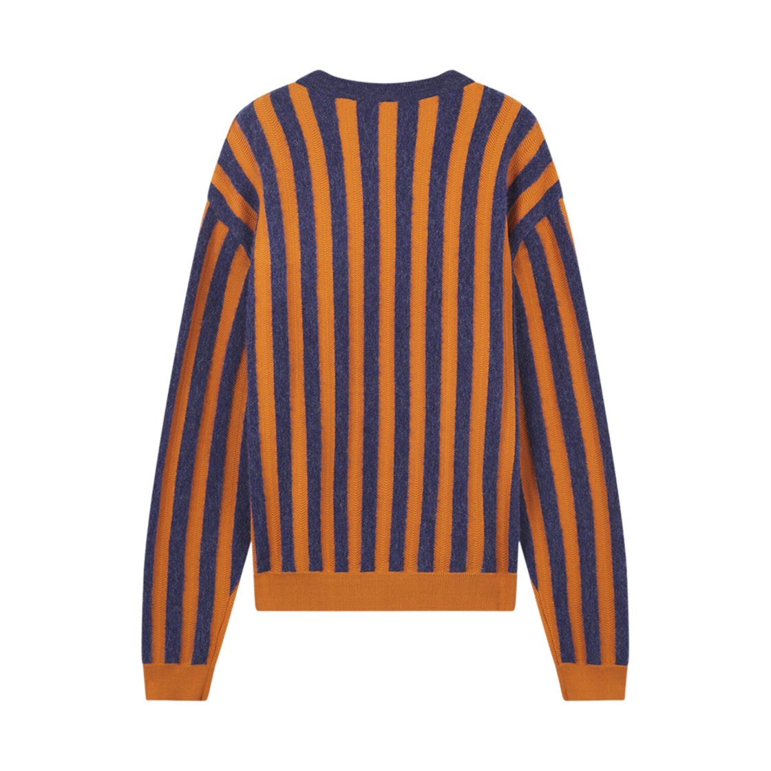 메종 키츠네 스트라이프 컴포트 점퍼 잉크 블루 머스타드 스트라이프(Maison Kitsune Striped Comfort Jumper Ink Blue Mustard Stripes) - 2