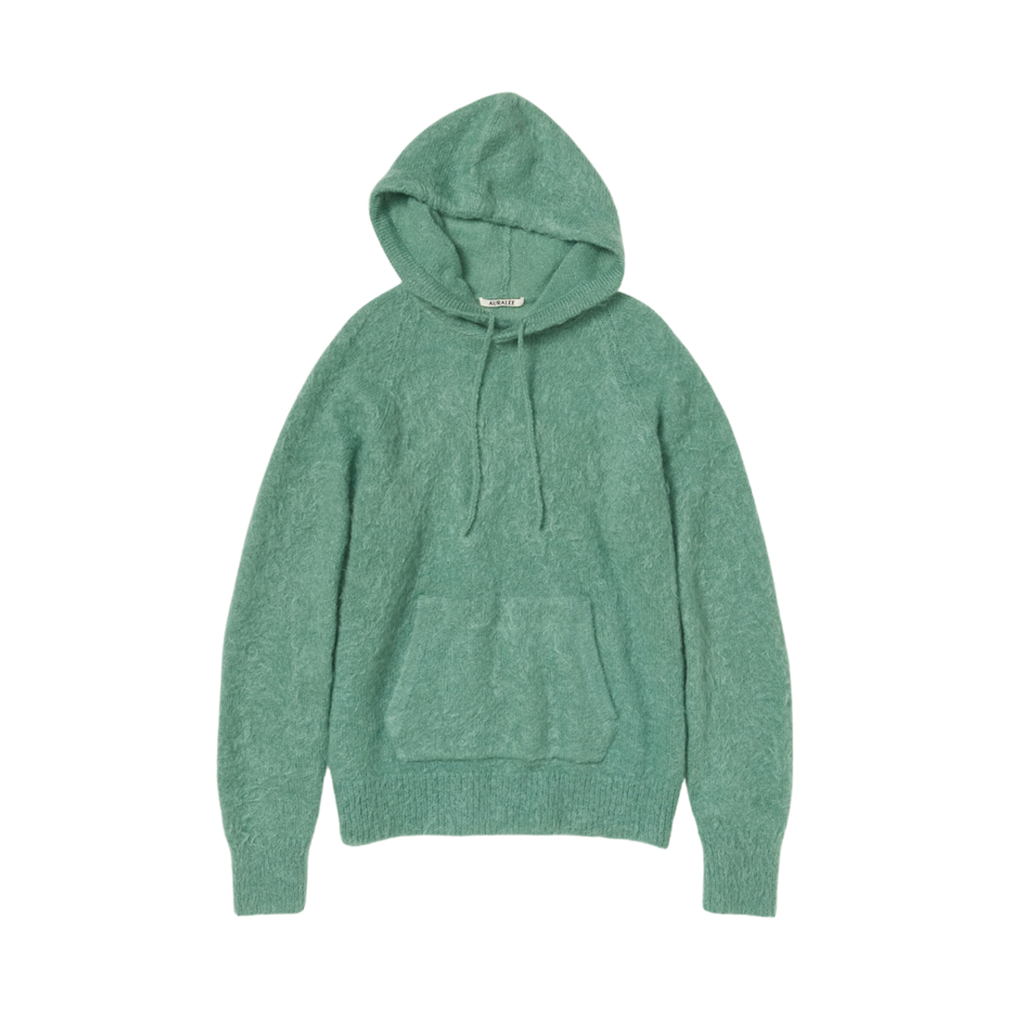 A23AP01KM Auralee Brushed Super Kid Mohair Knit P/O Parka Jade Green