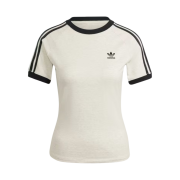 (W) Adidas 3-Stripes Slim Raglan T-Shirt White Melange - KR Sizing