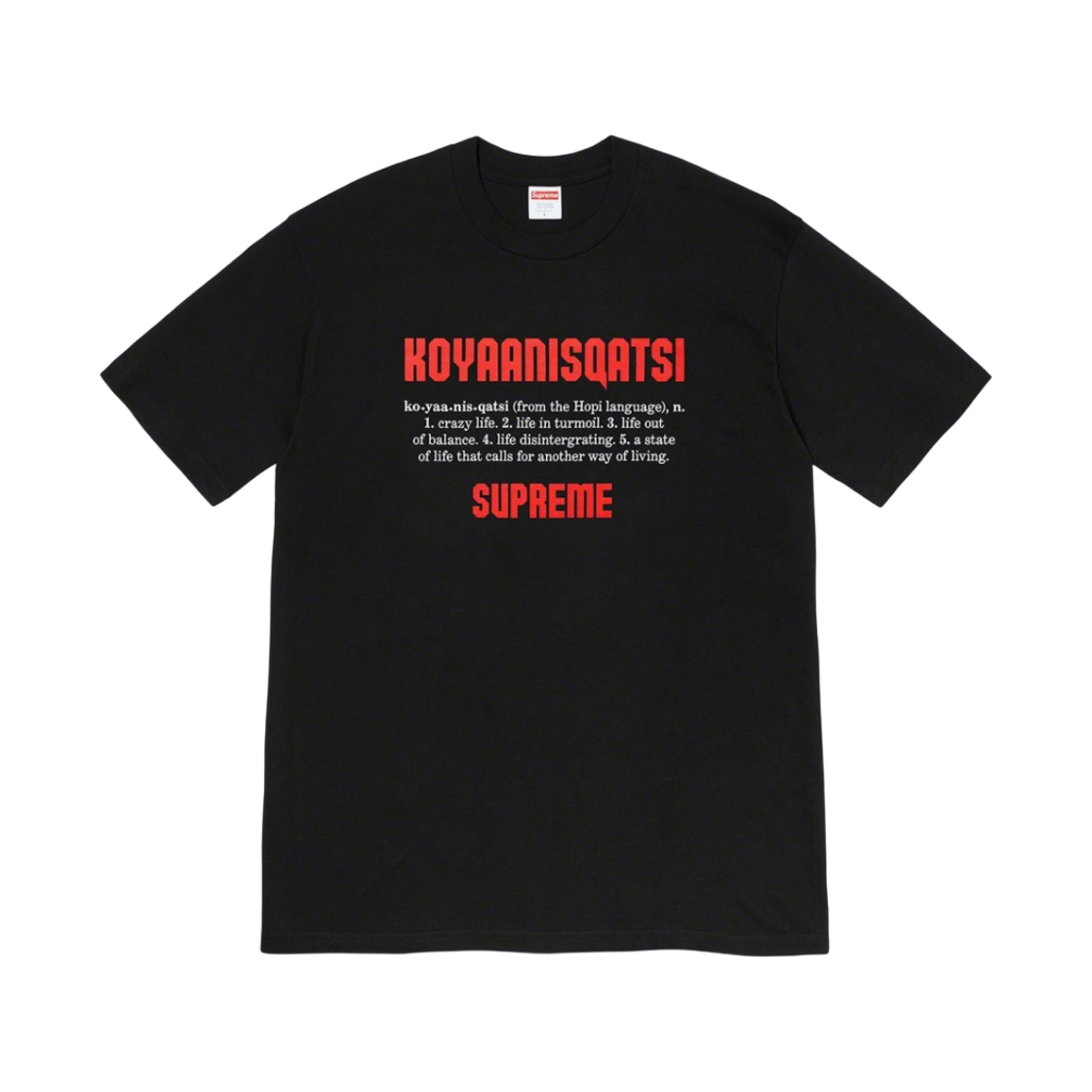 슈프림 코야니스카시 티셔츠 블랙 - 20FW(Supreme Koyaanisqatsi T-Shirt Black - 20FW) - 1