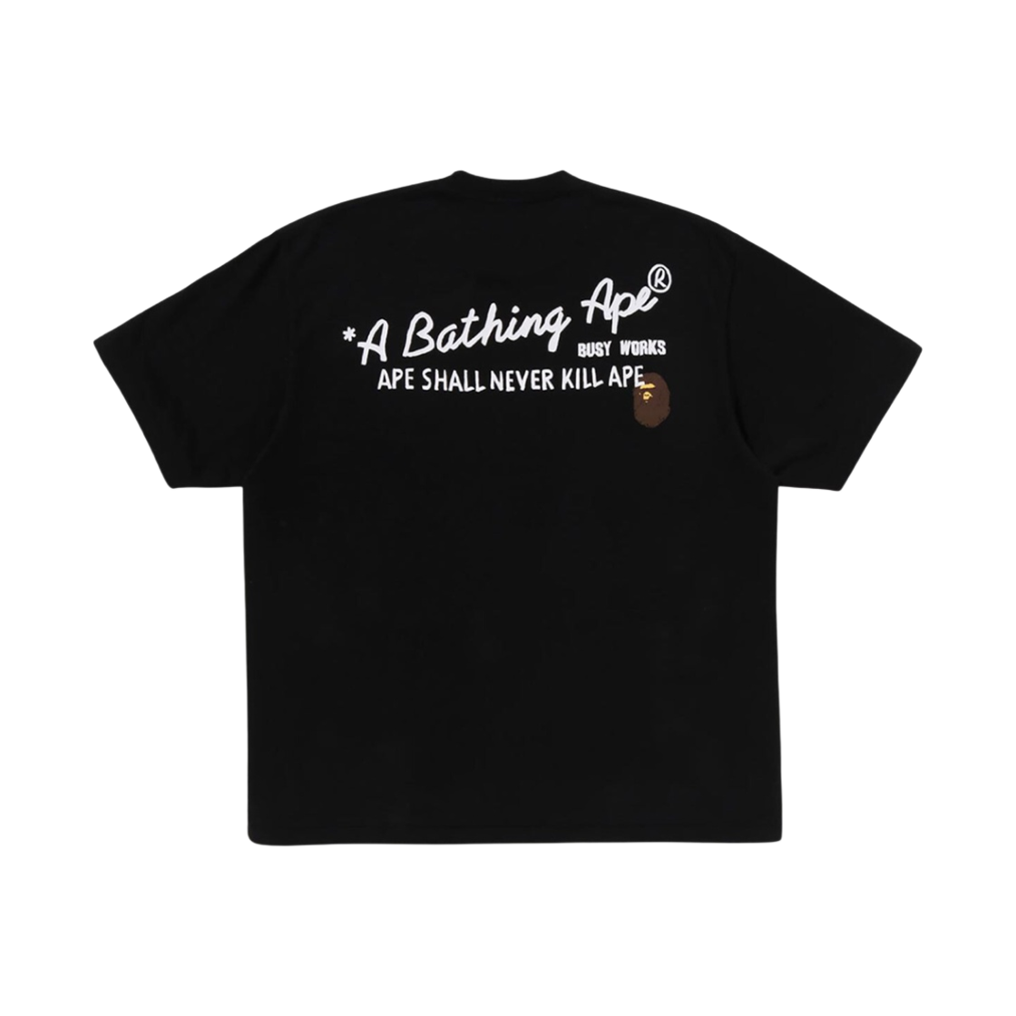 베이프 핸드 드로우 릴렉스드 핏 티셔츠 블랙(Bape Hand Draw Relaxed Fit T-Shirt Black) - 1