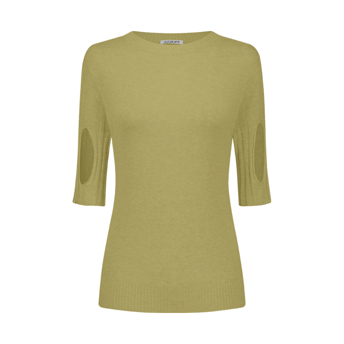 쥬키프 실크 코튼 슬릿 탑 베이지(Juukiff Slitted Sleeve Top In Mixed Silk Cotton Beige)