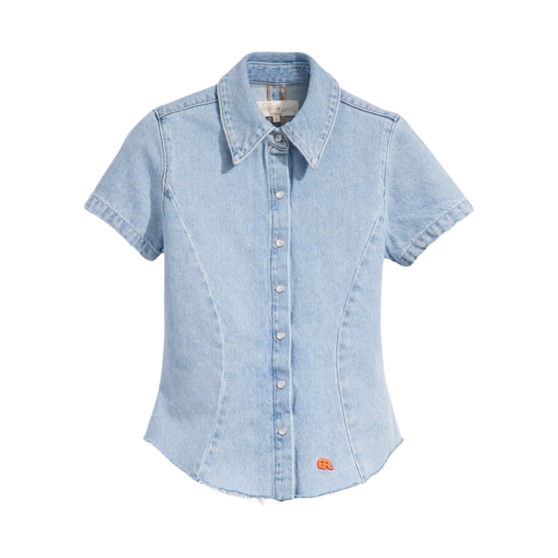 (W) 리바이스 x Erl 피티드 데님 셔츠 인디고((W) Levi's x Erl Fitted Denim Shirt Indigo) - 1