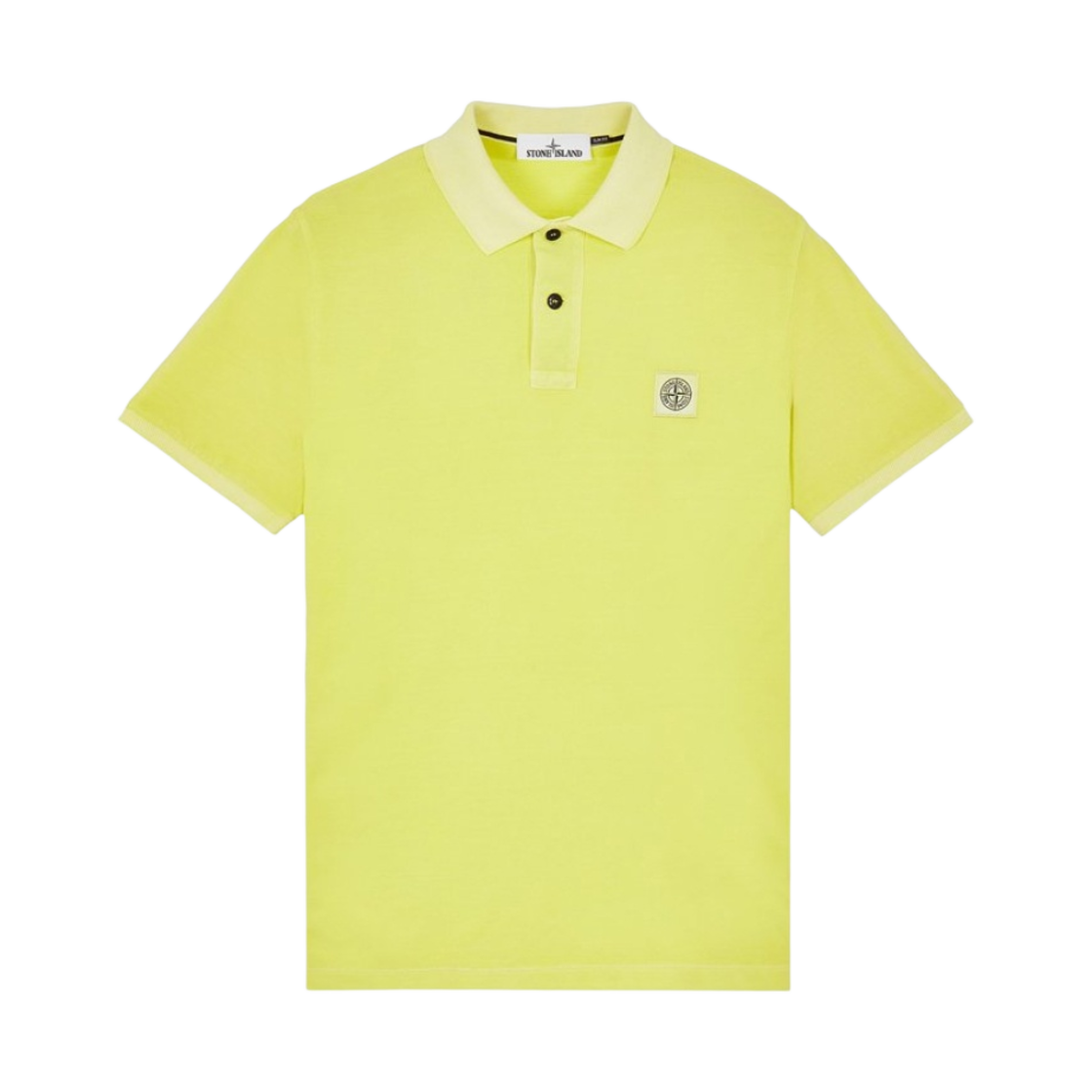 스톤 아일랜드 22S67 피그먼트 다이드 폴로 셔츠 레몬 22SS Stone