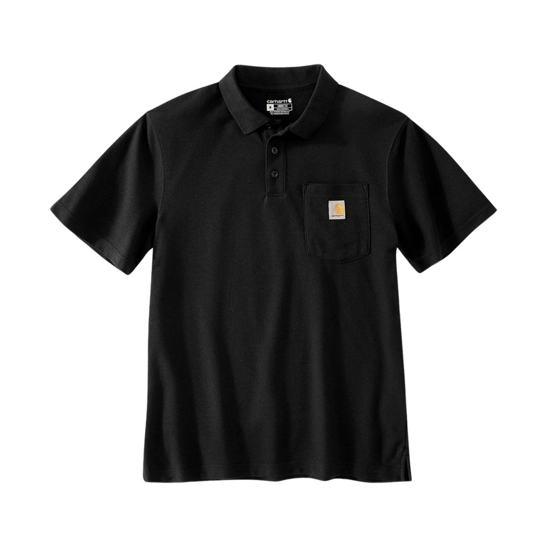 칼하트 루즈 핏 미드웨이트 레귤러 숏슬리브 포켓 폴로 블랙(Carhartt Loose Fit Midweight Regular Short Sleeve Pocket Polo Black)
