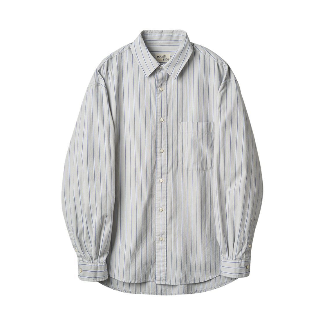 러프 사이드 프라이머리 셔츠 그레이 스트라이프(Rough Side Primary Shirt Grey Stripe)