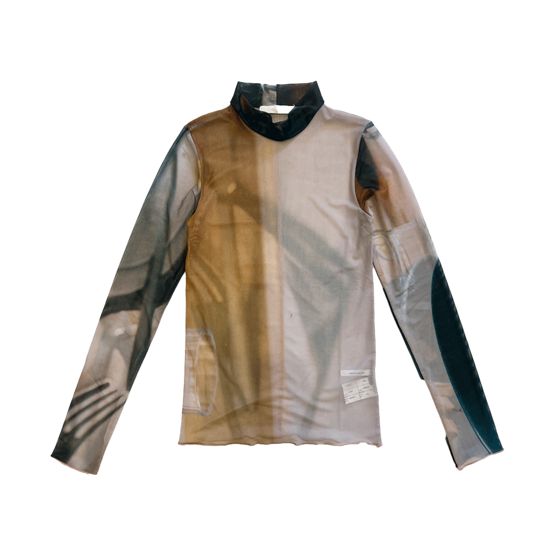 씬 메쉬 하이넥 롱 슬리브 테이블(SEEN Mesh Hi-Neck Long Sleeve Table)