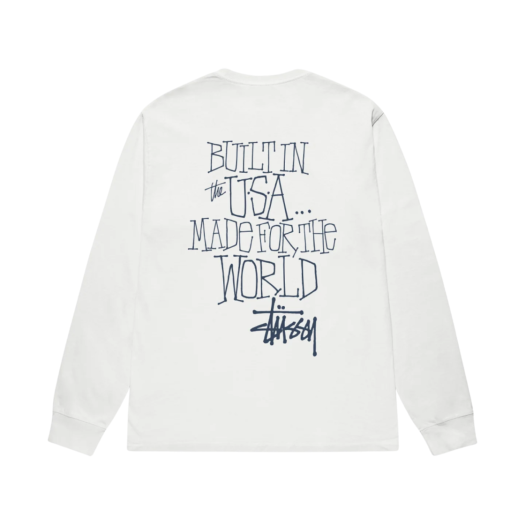 Stussy Built In USA Pigment Dyed LS T-Shirt Natural