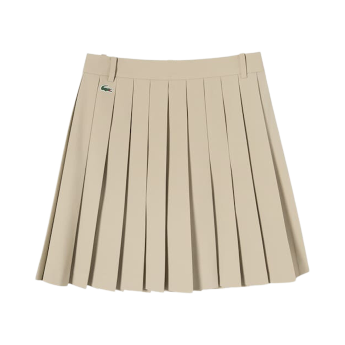 (W) 라코스테 골프 미드 랭스 플리츠 스커트 베이지((W) Lacoste Golf Mid-Length Pleats Skirt Beige) - 1