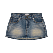 (W) Glowny x Simihaze Western Mini Skirt Vintage Blue
