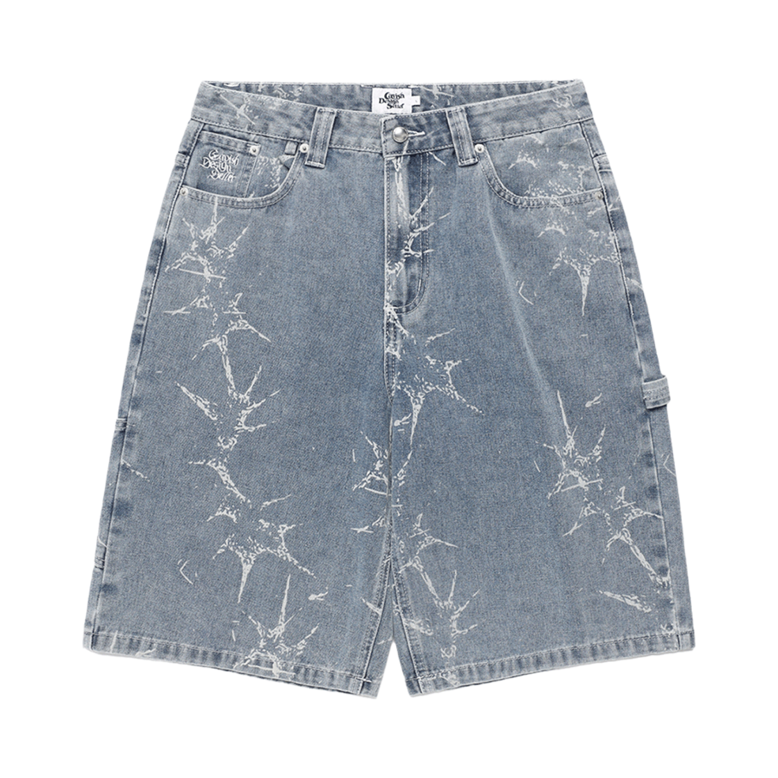 카비시 프린티드 카펜터 데님 쇼츠 블루(CAVISH Printed Carpenter Denim Shorts Blue)