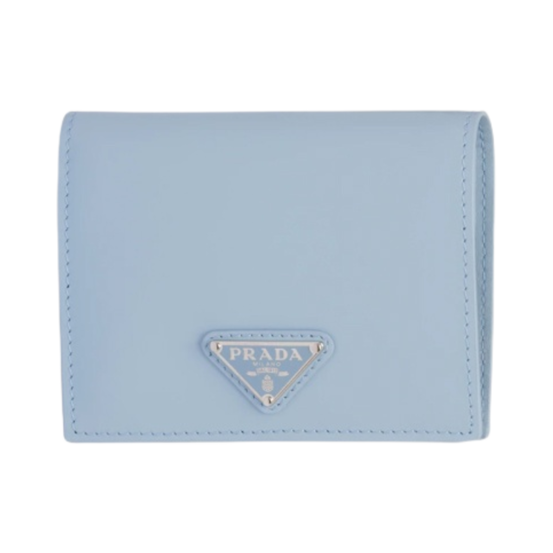 프라다 스몰 브러쉬드 레더 월렛 라이트 블루(Prada Small Brushed Leather Wallet Light Blue) - 1