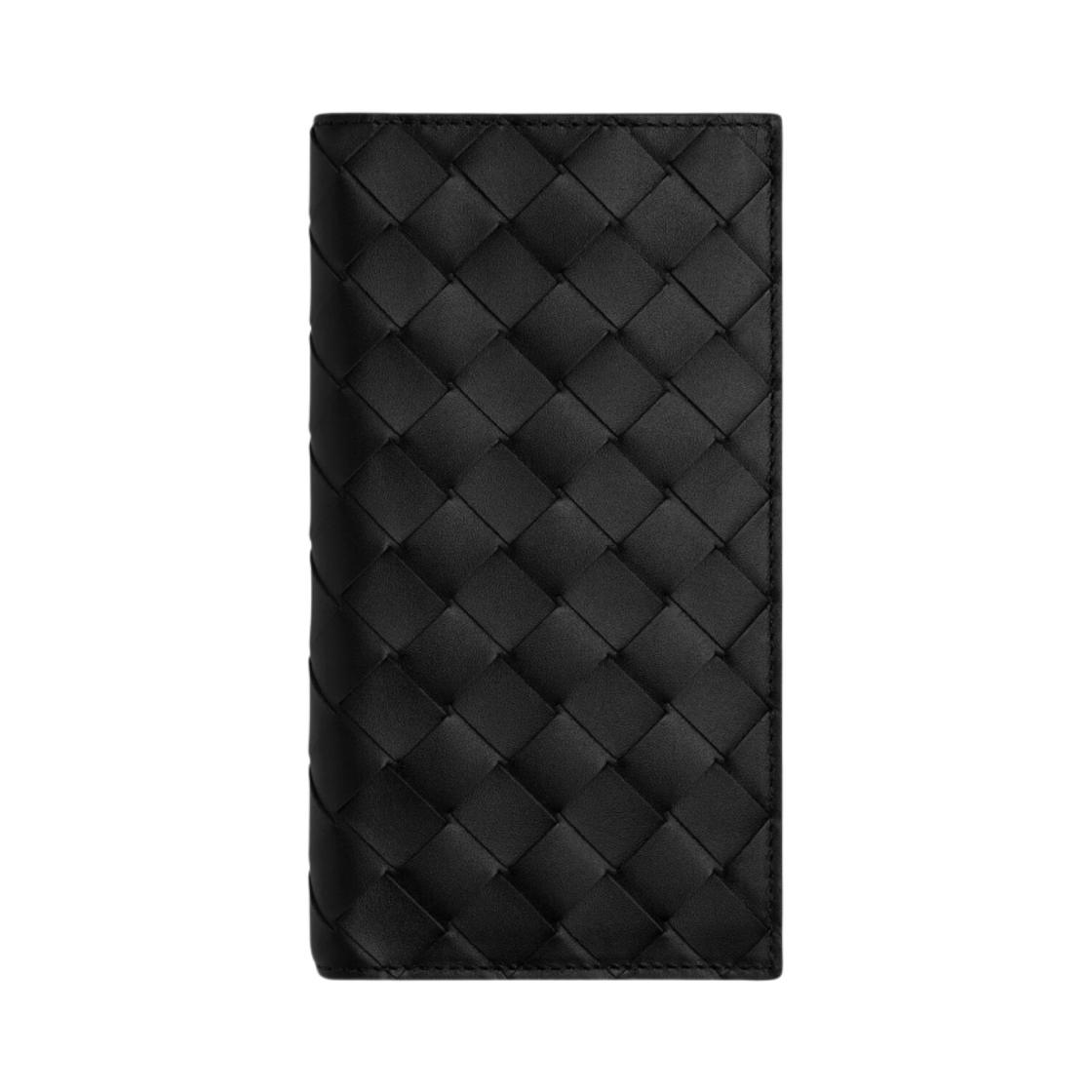 보테가 베네타 슬림 장지갑 블랙 레드스톤(Bottega Veneta Slim Long Wallet Black Redstone) - 1