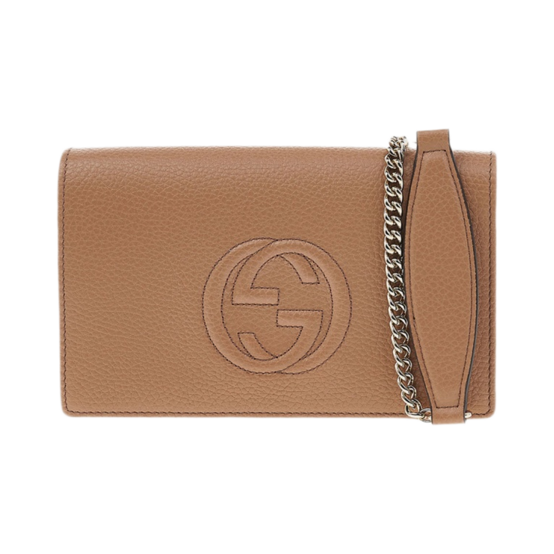 598211-A7M0G-2754 Gucci Soho Chain Wallet Rose Beige