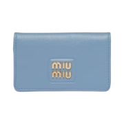Miu Miu Leather Card Holder Astral Blue