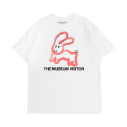 The Museum Visitor Rabbit Printed T-Shirt White - 23PS