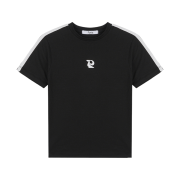 Porta Women Fitted Line Cotton T-Shirt Black
