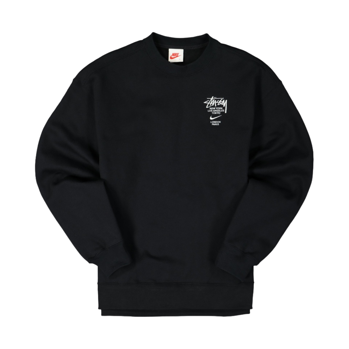 나이키 x 스투시 NRG ZR 플리스 크루넥 블랙 - 아시아