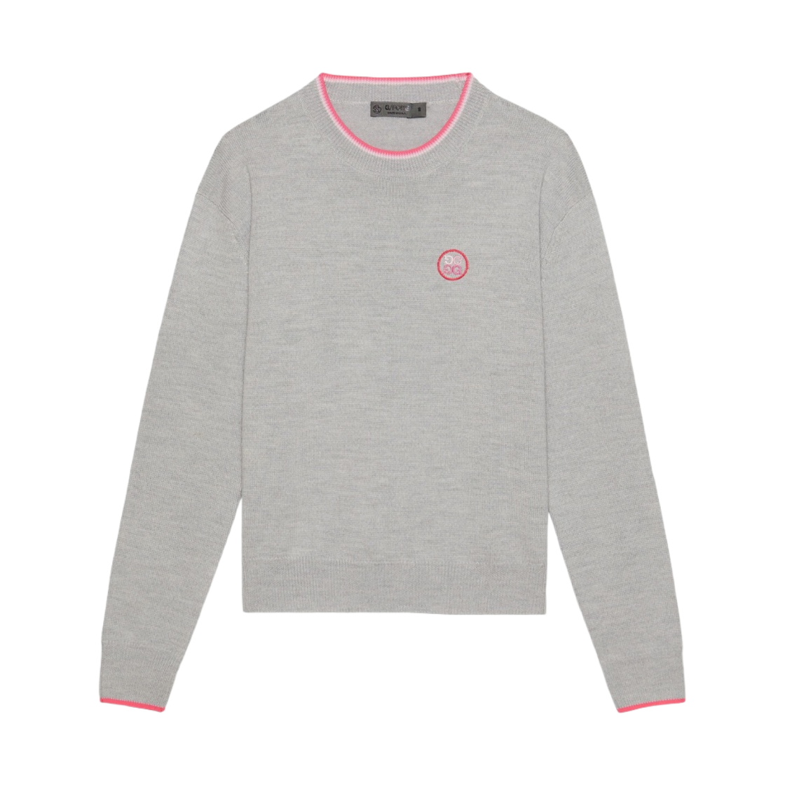G4LS23S605 (W) G/Fore Circle G's Relaxed Merino Wool Crewneck Jumper Light Heather Grey