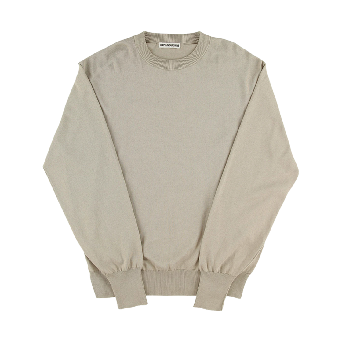 A0KS0000OZTK Kaptain Sunshine Cotton Knit Crewneck Pullover Taupe