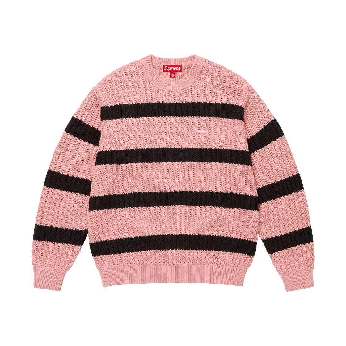 슈프림 루즈 게이지 스트라이프 스몰 박스 스웨터 핑크 - 25SS(Supreme Loose Gauge Stripe Small Box Sweater Pink - 25SS)