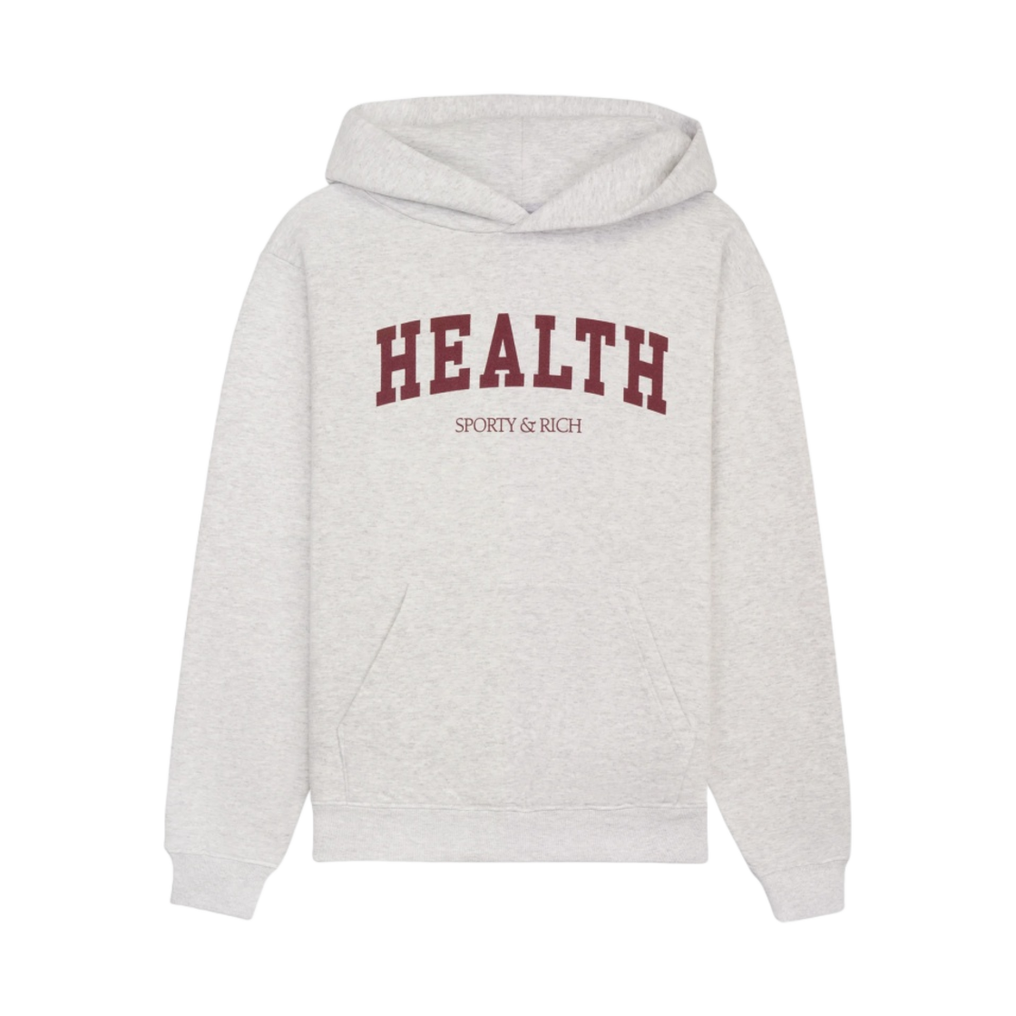 스포티 앤 리치 헬스 아이비 후드 헤더 그레이 말롯(Sporty & Rich Health Ivy Hoodie Heather Gray Merlot)