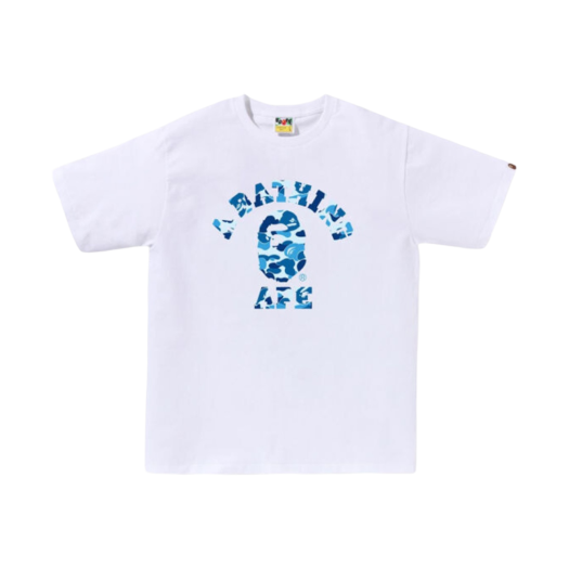 BAPE ABC Camo College T-Shirt White Blue