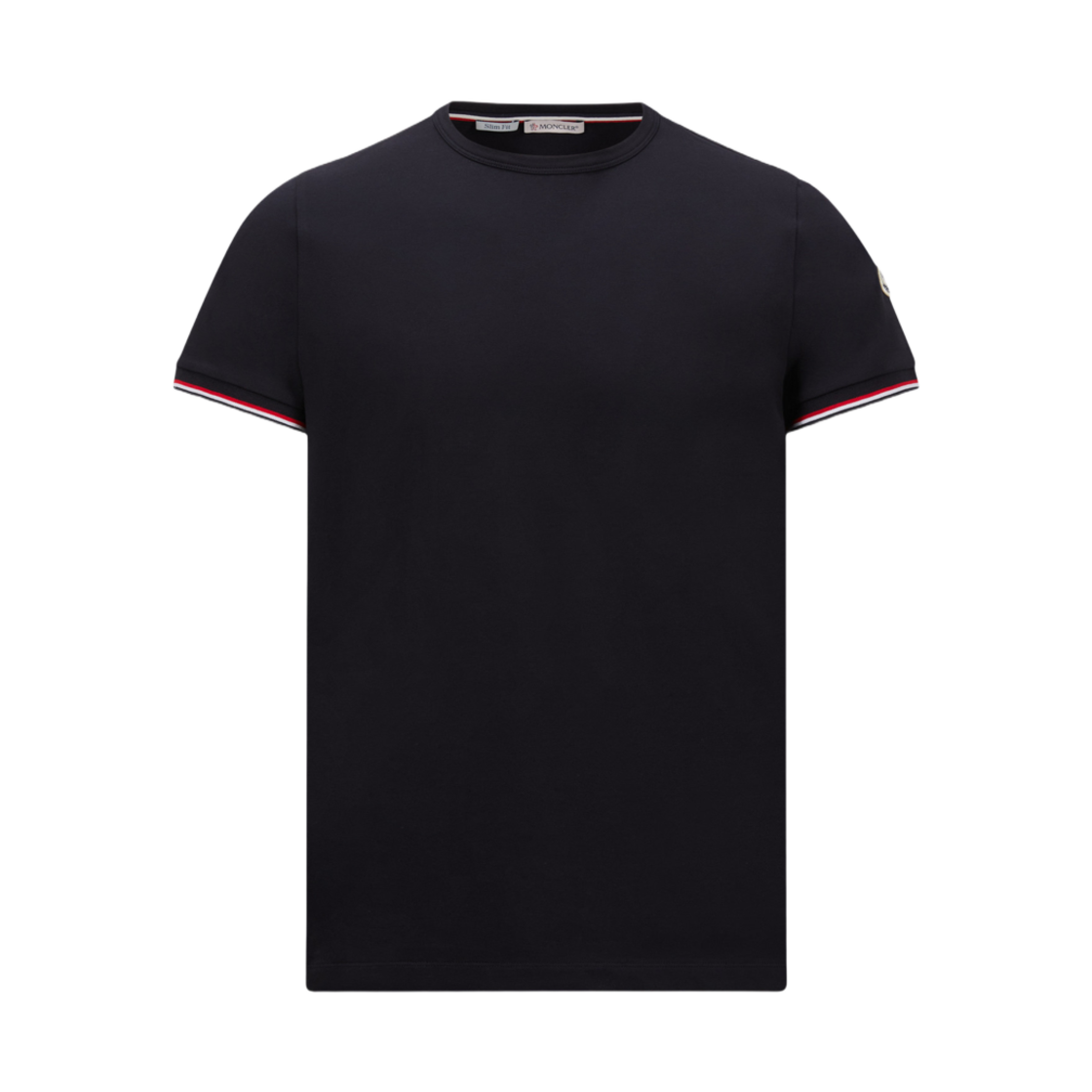 K1-091-8C71600-87296-778 Moncler Tricolor Trimmed Cotton T-Shirt Night Blue - 25SS