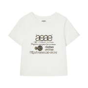 AEAE Web Logo Crop T-Shirts White & Camo