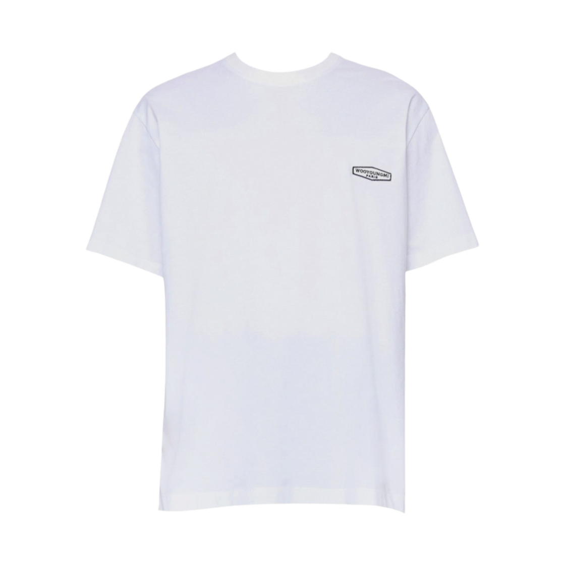 우영미 블랙 백로고 티셔츠 화이트 - 21SS(Wooyoungmi Black Back Logo T-Shirt White - 21SS) - 2