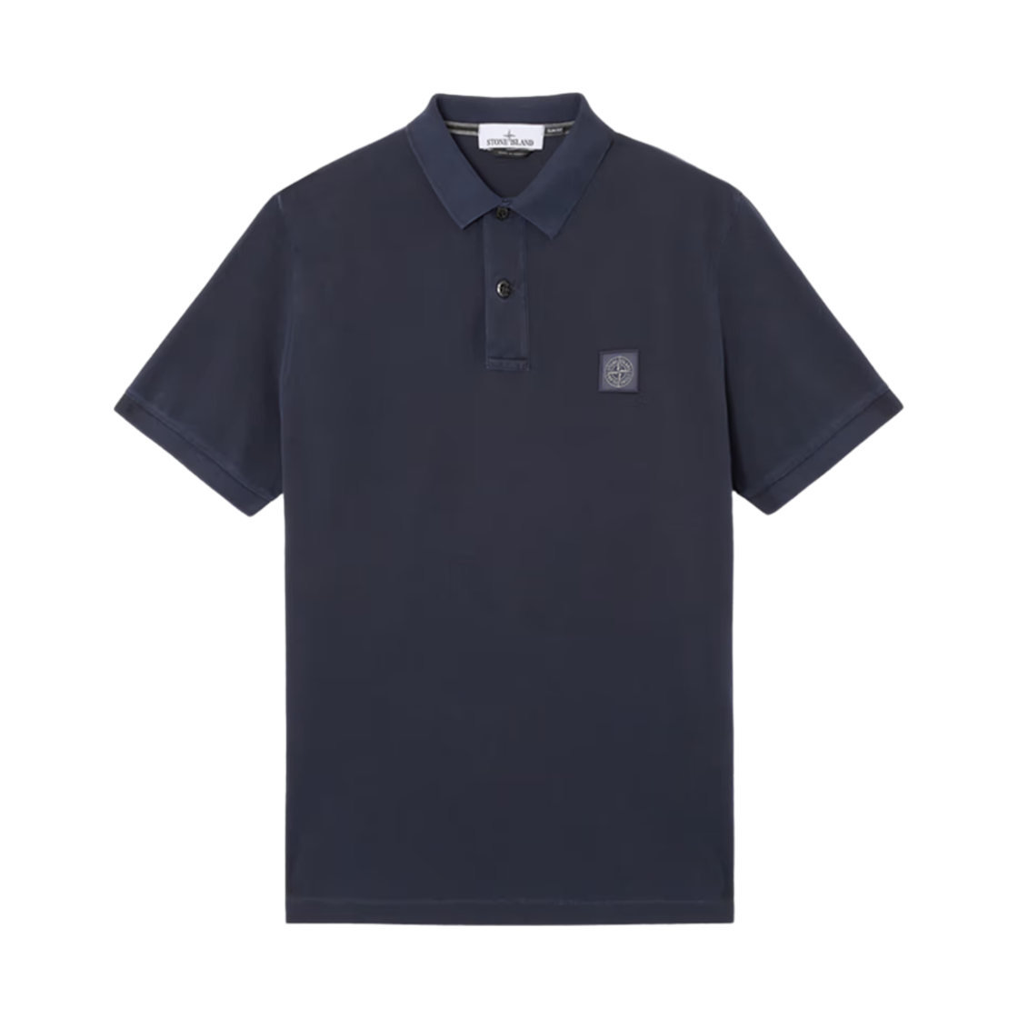 K1S1522002-SCS0067-V0020 Stone Island 22002SC Organic Cotton Pique Slim Fit Short Sleeve Polo Shirt Navy Blue - 25SS