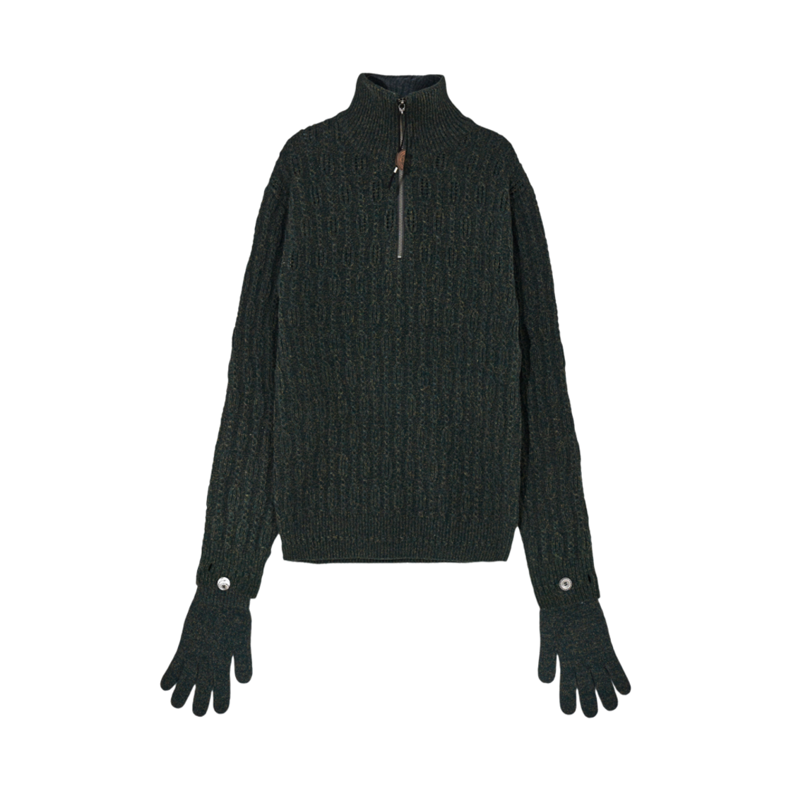 - Hyein Seo Troyer Knit Sweater w/ Gloves Khaki