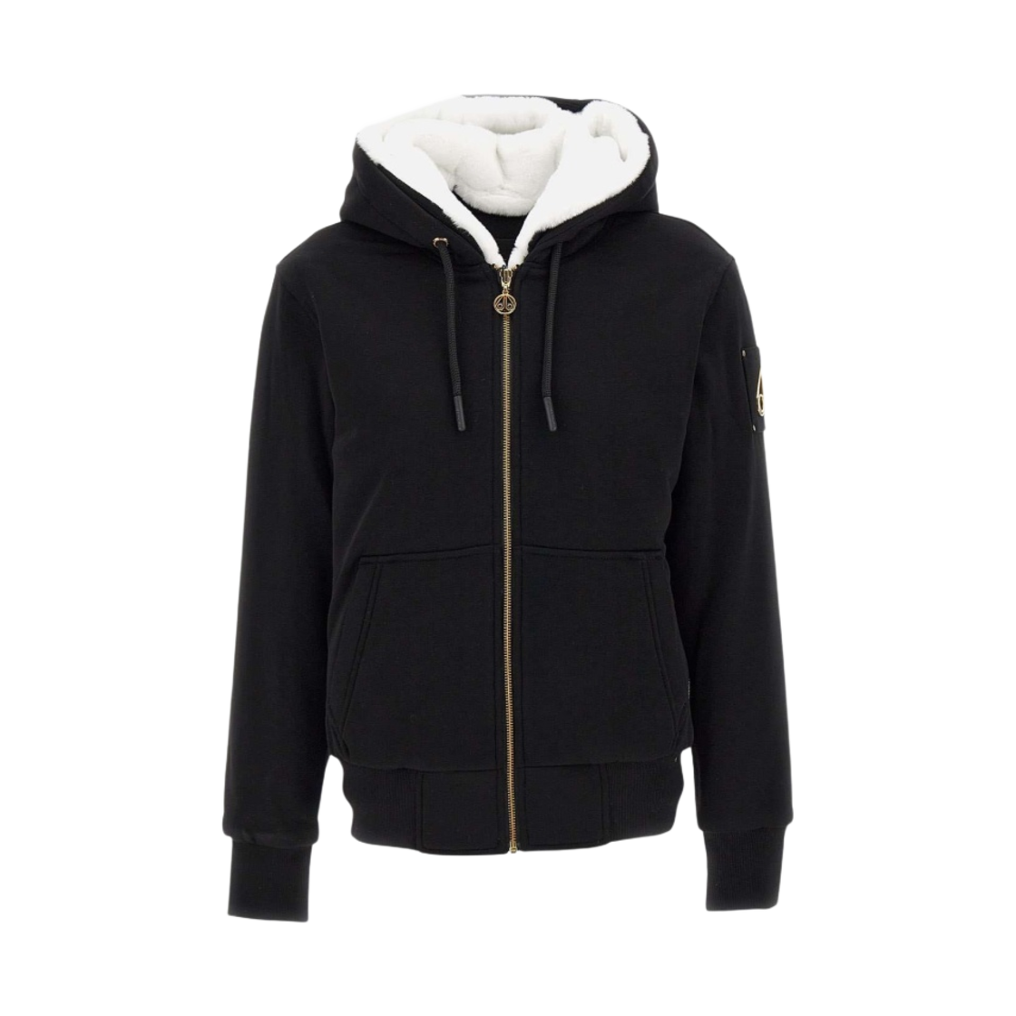 (W) 무스너클 버니 3 화이트 라이닝 후드 집업 골드 메탈 블랙 - 22FW((W) Moose Knuckles Bunny 3 White Lining Zip Hoodie Gold Metal Black - 22FW)