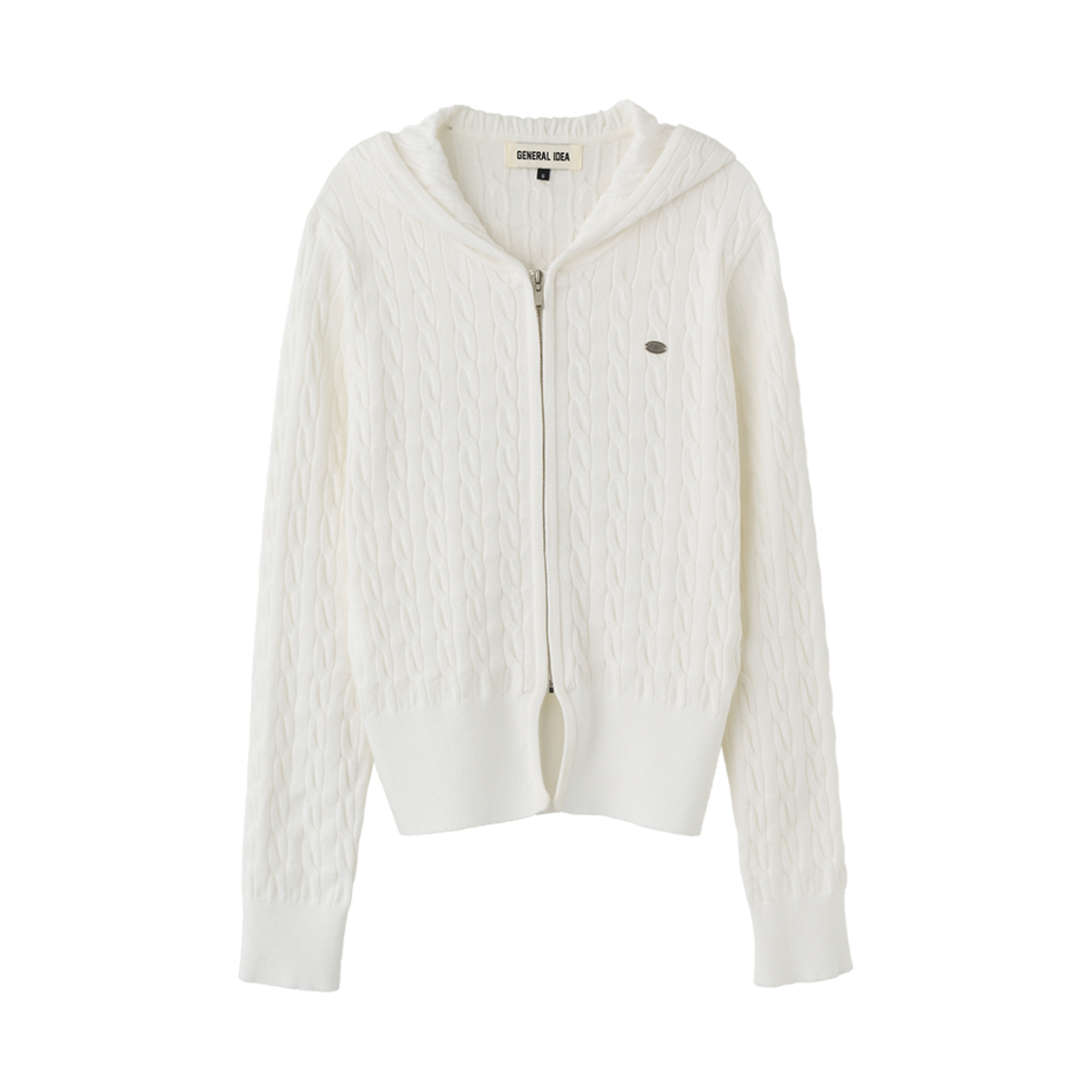 WBE1L04520WH General Idea Woman Signature Cable Hood Zip-Up White