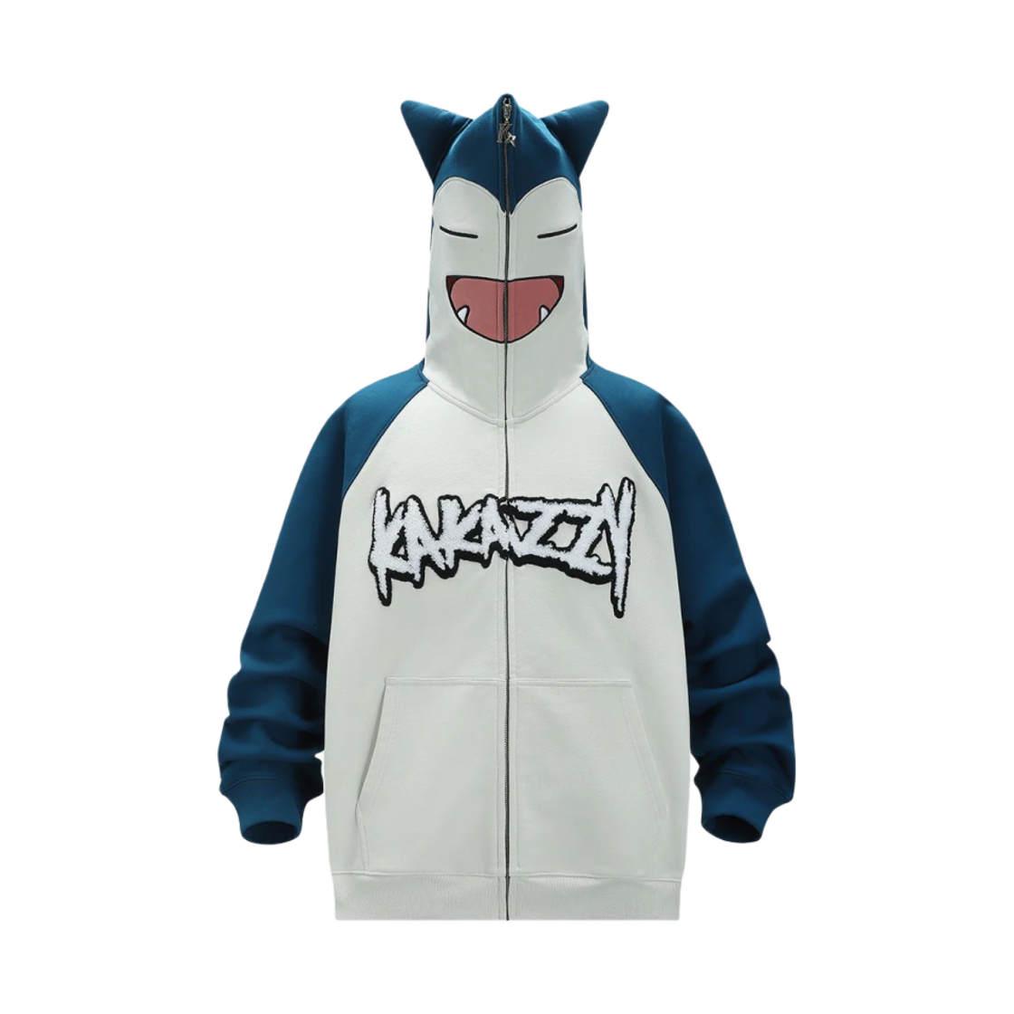 - Kakazzy Full Zip Hoodie Pokemon Snorlax Acid Blue