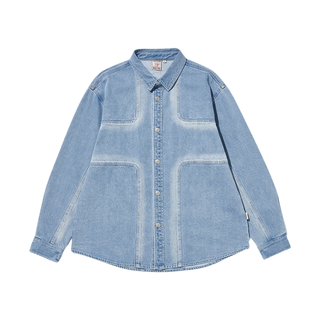 트루릴리젼 커션 크로스 데님 셔츠 라이트 인디고