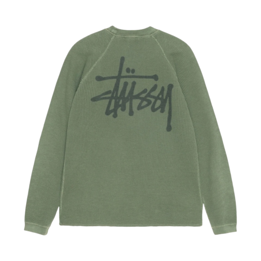 Stussy Raglan Thermal LS Crew Pine