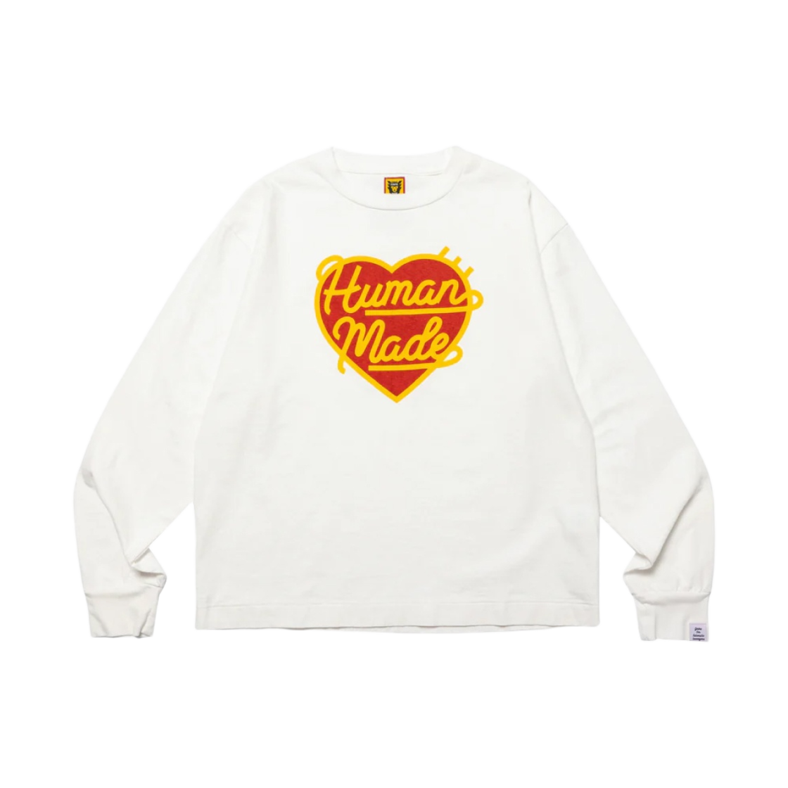 휴먼 메이드 그래픽 롱슬리브 티셔츠 #4 화이트